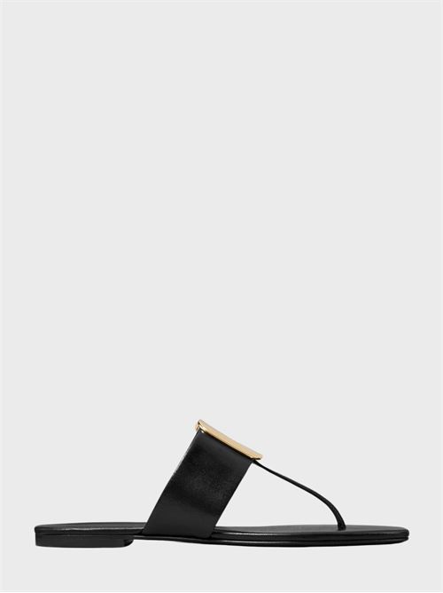 Georgia leather thong sandals with logo TORY BURCH | 154236006